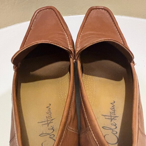 👞Cole Haan Men's Classic Loafers 9.5M Tan Leather Slip-ons Drivers - Picture 6 of 9
